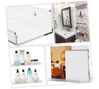 Uonlytech Étagères Flottantes Murales Acryliques Transparentes Modernes pour Chambre et Salon Étagère Murale Perçage et Design Arrondi Sécurisé