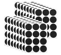 Uonlytech Étiquettes Autocollantes Rondes Noires 38 Mm, Lot de 240 Stickers Effaçables pour Bouteilles et Bocaux Cuisine, Fournitures Pédagogiques et Maison, Adhésifs Repositionnables