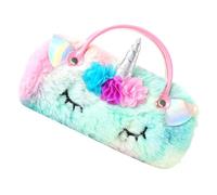 Uonlytech Étui à Lunettes Licorne Peluche pour Garçon Fille et Filles Portable Léger avec Poignée Résistant et Pratique Boîtier de Protection Mignon et Coloré