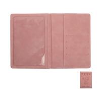 Uonlytech Étui de Certificat de Naissance Protège-carte Médicale Pu Rose, Pochette de Protection Imperméable à Poches Multiples, pour Carnet, Dossiers Médicaux, Parents et -nés, Voyage