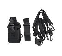 Uonlytech Étui de Protection Radio en Nylon avec Brassard et Bandoulière Ajustables, Équipement Extérieur Antichoc pour Secouriste, Randonnée et Camping, Couleur Noire