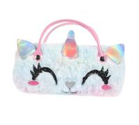Uonlytech Étui Lunettes de Soleil Portable Peluche Licorne avec Poignée Boîtier Léger et Antichoc pour Filles Protection Pratique et Transport Facile