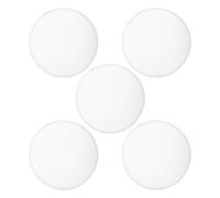 Uonlytech Éventails Pliables Blancs 25 CM Lot de 5 Éventails à Main en Polyester pour Sublimation Thermique Ventilateurs Disque Volant Pliables Accessoires de Fête pour Noël Mariages et