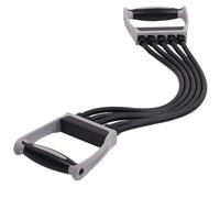 Uonlytech Extenseur de Bras Noir Poignées Ergonomiques en Plastique PP et Tube en Latex, 150lb Réglable pour Renforcer Poitrine, Bras et Épaules à Domicile