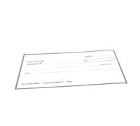 Uonlytech Faux Chèque Gros Chèques De Présentation Chèque Géant Gros Chèques Pour Les Présentations Panneau Effaçable à Sec Réutilisable Chèque Surdimensionné Papier Couché 300g Blanche