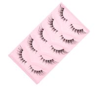 Uonlytech Faux Cils Bande Œil de Renard 5 Paires Extensions Cils Naturels Volume Allongés Effet Maquillage Quotidien et Soirée Légers pour Beauté Yeux Usage Professionnel et Fêtes