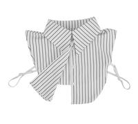 Uonlytech Faux Col Chemise Rayé Blanc Pour Femme - Style Professionnel - Tissu Résistant - Col Amovible - Adapté Bureau Et Usage Quotidien - Taille Unique