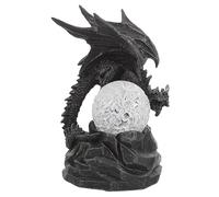 Uonlytech Figurine De Dragon Lumineuse Avec Boule Éclairante Pour Décoration De Bureau Et Halloween Statue Animal Ancien Pour Table Et Jardin