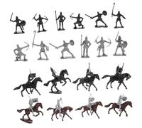 Uonlytech Figurines De Soldats Miniatures Et Chevaliers pour Garçon Et Filles, Ensemble 28 Pièces, Modèles De Personnes Miniatures Réalistes, Décor pour Table De Sable, Scènes Historiques Médiévales