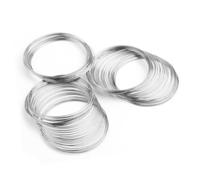Uonlytech Fil à Mémoire de Forme 100 Boucles pour Bracelet Fil Spiralé Argenté Bricolage Bijoux Création DIY Arts Crafts