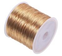 Uonlytech Fil de Cuivre 0,4 Mm 100 M Couleur Kc Or Résistant Ternissement pour Jardinage, Bricolage et Fabrication de Bijoux, Rouleau Polyvalent pour Loisirs Créatifs et Artisanat