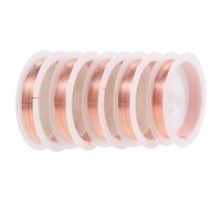 Uonlytech Fil de Cuivre Artisanal 0,5 Mm 7 M 5 Rouleaux pour Fabrication de Bijoux et Bricolage, Facile à Couper Ranger, pour Créations DIY et Colliers