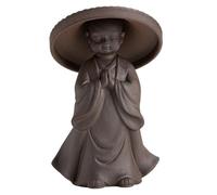 Uonlytech Filtre à Thé Céramique Petit Moine Infuseur Pratique et Décoratif pour Maison de Thé et Bureau Passoire Fine Multifonctionnelle Accessoire Zen et Figurine Artisanale