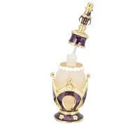 Uonlytech Flacon De Parfum en Verre 25ml Couronne Violet, Diffuseur D'arômes Élégant, Alliage Solide, pour Aromathérapie, Bureau, Mariage, Maison, Petite Décoration Pratique