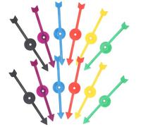 Uonlytech Flèches Rotatives De Jeu De Société en Plastique Multicolores pour Garçon Et Filles, 10 Cm, Accessoire De Bricolage Ludique, pour Parties Et Activités Éducatives, Lot de 12 Flèches