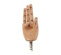 Uonlytech Flexible Joint Solid Wood Right Hand Model Realistic Drawing Figure For Artists Photographers And Jewelry Display Natural Texture Fake Hand Decor
