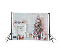 Uonlytech Fond de Noël Toile pour Photo Arrière-Plan de Noël sans Coutures Mur Décoratif