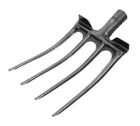 Uonlytech Fourche à Quatre Dents en Acier pour Ameublissement du Sol et Préparation des Champs, Tête de Remplacement pour Outil Agricole Adaptée aux Agriculteurs