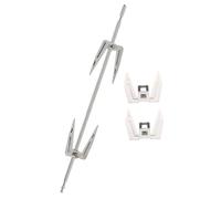 Uonlytech Fourchette Pour Tournebroche En Acier Inoxydable, Vis De Serrage, Accessoires Pour Grillades Maison, Compatible Four Et Barbecue