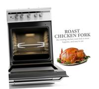 Uonlytech Fourchettes à Poulet Pour Griller Acier Inoxydable Vis De Blocage Compatibles Four Électrique Et Friteuse à Air Chaud Accessoires Pour Barbecue Cuisine