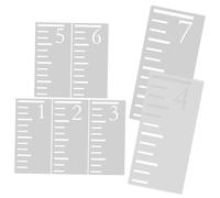 Uonlytech Gabarit de Peinture Règle en Plastique Blanc, Pochoir de Taille pour Garçon et Filles, Facile à Nettoyer, 7 Pièces pour Décoration Chambre Garçon Fille et Mesure de Hauteur