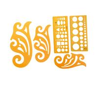 Uonlytech Gabarits de Dessin 5 Pièces Transparentes 30cm 25cm 20cm Plastique Résistant Règle de Coffrage Intérieur Outil de Mesure Précis pour Conception Architecturale et Dessin Technique