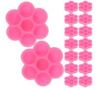 Uonlytech Gobelet Porte-colle pour Faux Cils 200 Pièces, Coupelle à Pigments Jetable Rose, Outil D'extension de Cils Compact et Portable, Support pour Salon et Usage Quotidien