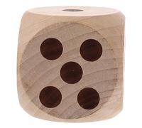 Uonlytech Grand Dé Bois Massif pour Jeux de Société et Activités Éducatives Dés à Points Arrondis Sécurisés pour Garçon Fille pour Fêtes et Apprentissage Mathématique