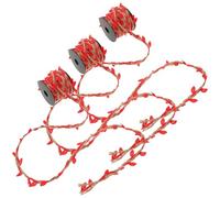 Uonlytech Guirlande Automnale de 3 Rouleaux de Vigne D'érable Artificielle Rouge avec Ficelle de Jute, 10 M par Rouleau, Décoration Murale pour Fête et Ambiance Chaleureuse, Accessoire