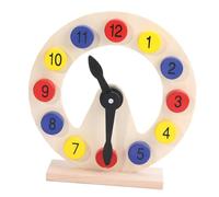 Uonlytech Horloge Bois Éducative Formes Multiples pour Garçon Fille Apprentissage des Chiffres et Couleurs Développement Intellectuel pour Tout-Petits Garçons et Filles