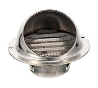 Uonlytech Hotte Aspirante Mural En Acier Inoxydable 304 Poli Épais 70 Mm, Évent D’échappement Extérieur Grille Anti-saleté, Conduit De Sortie D’air Pour Ventilation Et Extraction