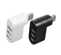 Uonlytech Hub USB 2.0 en Plastique 3 Ports Simultanés pour Ordinateur Portable, Adaptateur Multiple USB Transfert Données, Noir et Blanc, Compatible Clavier Souris Disque Dur, Usage Bureau