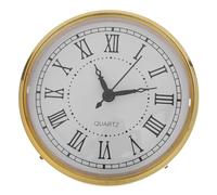 Uonlytech Insert de remplacement pour horloge à cadran romain : tête d'horloge ronde à quartz de 110 mm (4,32 po) pour bureau et mur - Kits de fabrication à faire soi-même avec mouvement