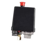 Uonlytech Interrupteur de Pression Automatique Compresseur D'air 220v 90-125 Psi Pressostat Vertical 0,5-0,8 Mpa Noir Commande Pompe Compresseur Air Usage Domestique