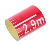 Uonlytech Jauge à Eau Autocollante Rouge 10 CM X 3 M, Autocollants en Vinyle pour Indicateur de Niveau Liquide, Règle Auto-Adhésive Adaptée aux Fournitures de Piscine