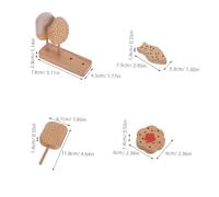 Uonlytech Jeu Crème Glacée Bois pour Tout-Petits avec Donuts Bois Accessoires de Cuisine pour Jeu Imitation Set Alimentaire Réaliste pour Fête et Atelier Créatif Garçon Fille