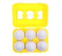 Uonlytech Jeu D'œufs Éducatifs à Assembler pour Garçon et Filles, D'œuf Torsadé Blanc, Ensemble D'œufs de Simulation 6 Pièces, Outil d'apprentissage Précoce pour Reconnaître Style Aléatoire