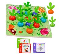 Uonlytech Jeu Éducatif Bois pour Garçon Fille Ans Jeu de Mémoire et Logique Numérique Éveil avec Carotte Coordination Main-œil et Réflexion Cognitive