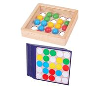 Uonlytech Jeu Éducatif en Bois à Boules Roulantes pour Garçon et Filles, D’éveil Créatif et Coordination Doigts, Sensoriel Montessori, Développement Logique et Motricité Fine