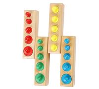 Uonlytech Jeu Montessori Cylindres Bois Colorés Éducatif Motricité Fine pour Garçon Fille Ans et Plus Développement Créativité Coordination