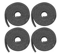 Uonlytech Joint D'isolation de Porte à l'humidité en EVA Noir Autocollant Résistant Corrosion 4 Rouleaux Résistant la Corrosion L'humidité pour Phonique et Étanchéité des Portes