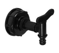 Uonlytech Kit de Robinet de Canalisation Noir en Plastique, Réglable | Connexion Polyvalente, Installation Facile, Embout Orientable, pour Tonneaux D’eau de Pluie, Fermes et Usines