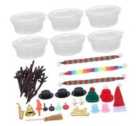 Uonlytech Kit DIY Bonhomme de Argile Activités Manuelles Créatives pour Garçon Fille Décoration Noël Intérieur Matériau Moulage Facile à Modeler Fêtes et Cadeaux Famille