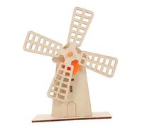 Uonlytech Kit Éducatif Moulin à Vent Bois DIY avec Transmission par Rouages pour Garçon Fille Expérience Physique Interactive et Construction Manuelle Complète