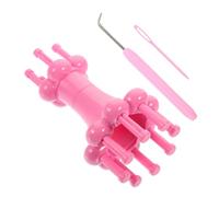 Uonlytech Kit Métier à Tisser Plastique pour Débutants Outil DIY Tricotin avec Crochet pour Bracelets Colliers et Accessoires Manuels