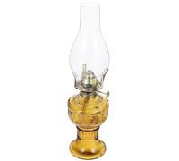 Uonlytech Lampe à Kérosène Vintage Verre pour Intérieur Décorative et Pratique Lanterne Ancienne Style Chinois pour Table Bureau et Cheminée Lampes Huile Rétro