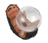 Uonlytech Lampe Solaire en Résine Hérisson Décoratif Extérieur Figurine Créative d'Animal Lumière LED pour Jardin Pelouse Allée Décoration Maison 1 Pièce