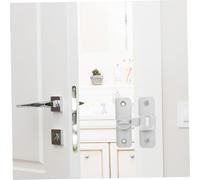 Uonlytech Loquet de Porte Aluminium sans Perçage Targette Épaissie Verrou Coulissant Sécurisé pour Portes de Salle de Bain Armoires et Portails Métalliques