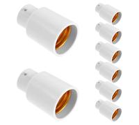 Uonlytech Lot de 10 Adaptateurs Douille B22 vers E27 Convertisseur de Culot D’Ampoule à Vis Support de Lampe Compact pour Éclairage Intérieur Chambre et Espaces Restreints