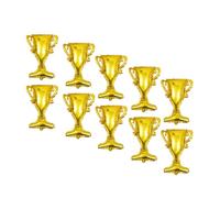 Uonlytech Lot de 10 Ballons en Aluminium Doré de Trophée 20 Pouces, Décoration de Fête D'anniversaire et Remise de Diplômes, Ballon de Félicitations pour Cérémonie Sportive et Jeux Festifs